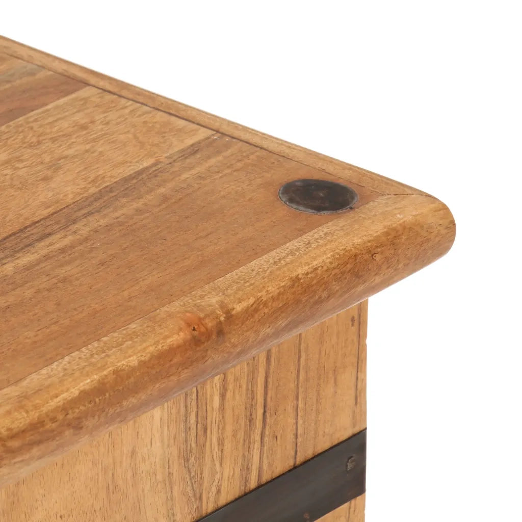 Baule 90x40x40 cm in Legno Massello di Acacia cod mxl 38278