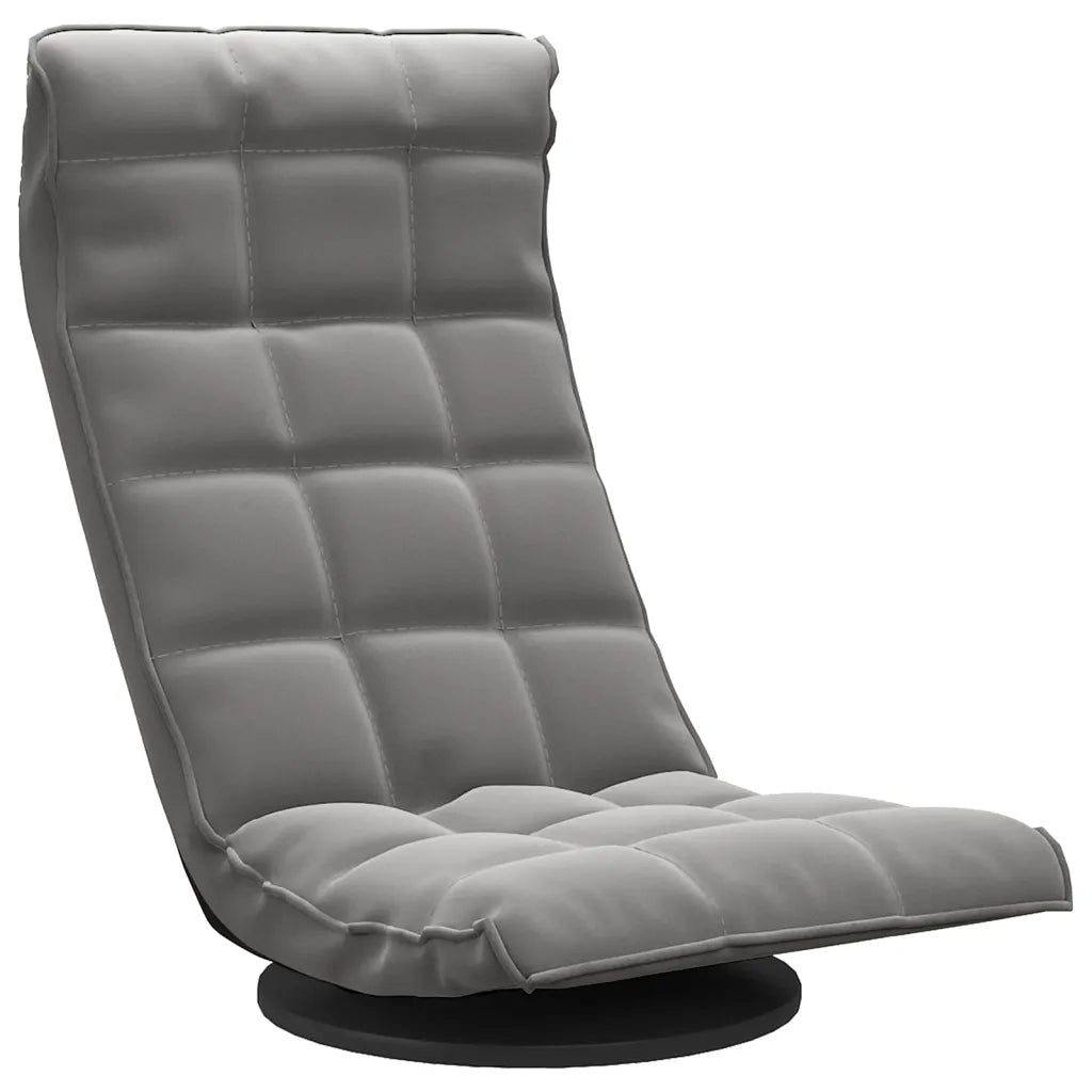 Sedia da Pavimento Girevole Grigio Scuro in Velluto CFW5130279