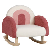 Sedia a dondolo per bambini 50,5 x 49 x 50,5 cm seduta ergonomica sensazione di comfort peluche rosso 20_0011003