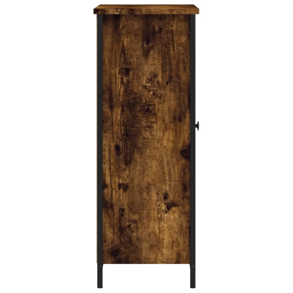 Credenza Rovere Fumo 70x30x80 cm in Legno Multistrato 835496