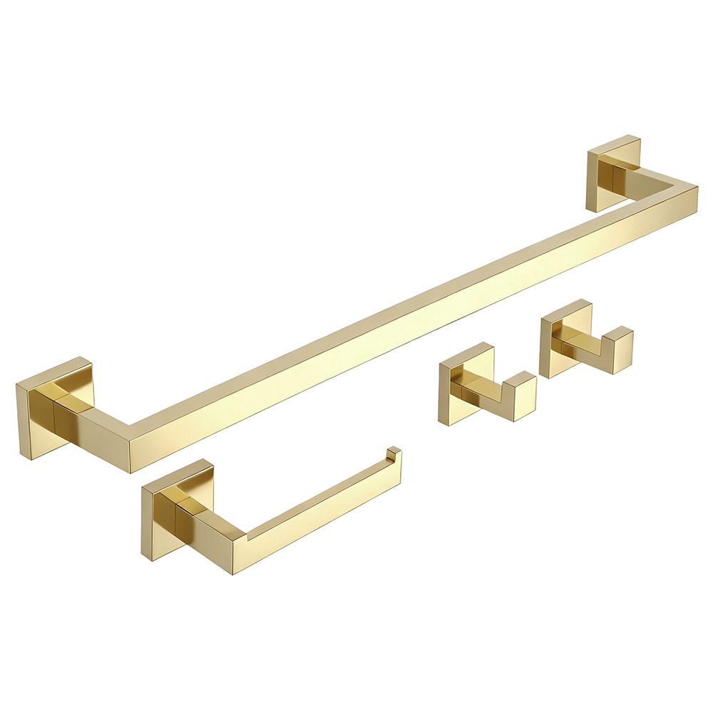 Set Accessori Da Bagno Rio Gold 4 Pezzi