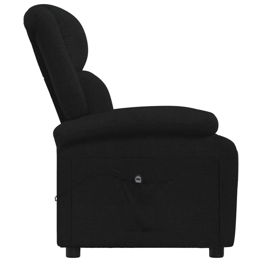 Poltrona | Sedia Relax Elettrica Reclinabile Nera in Tessuto