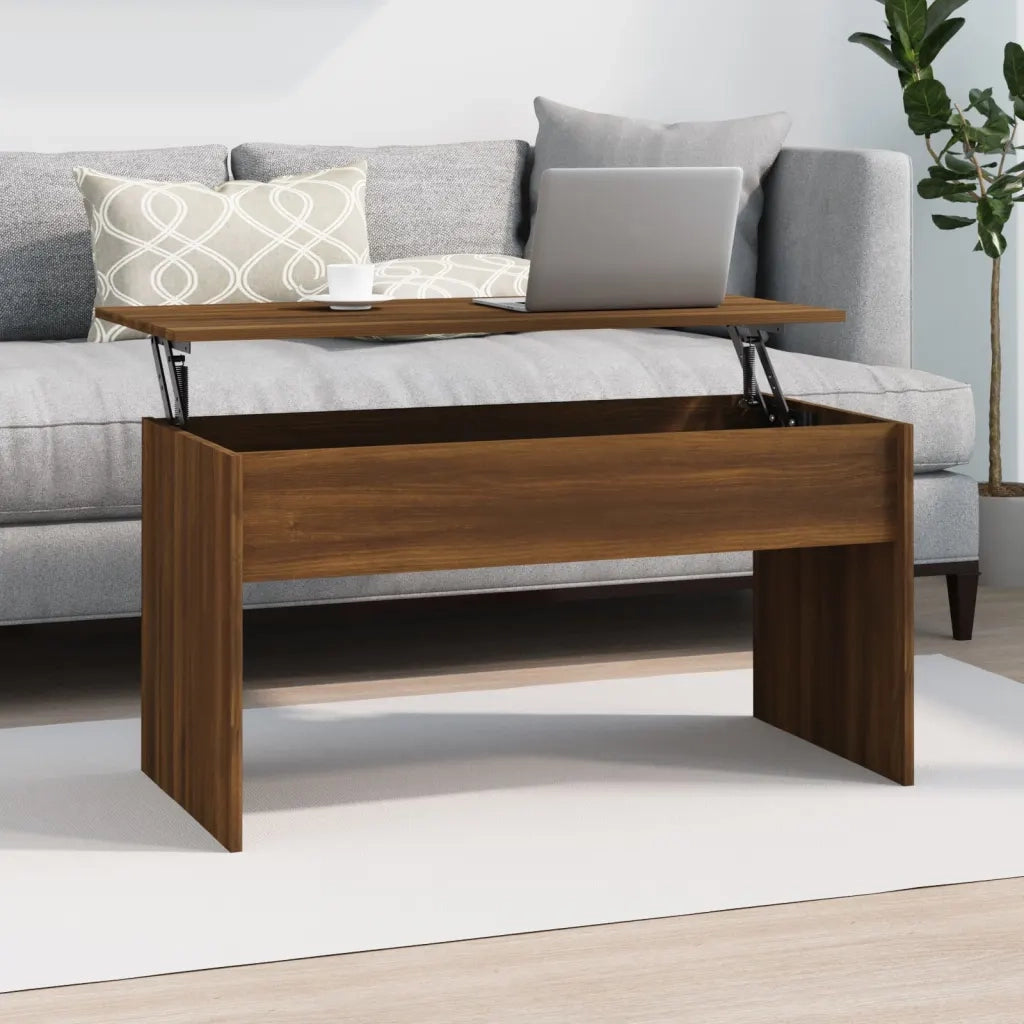 Tavolino Rovere Marrone 102x50,5x52,5 cm in Legno Multistrato cod mxl 12591