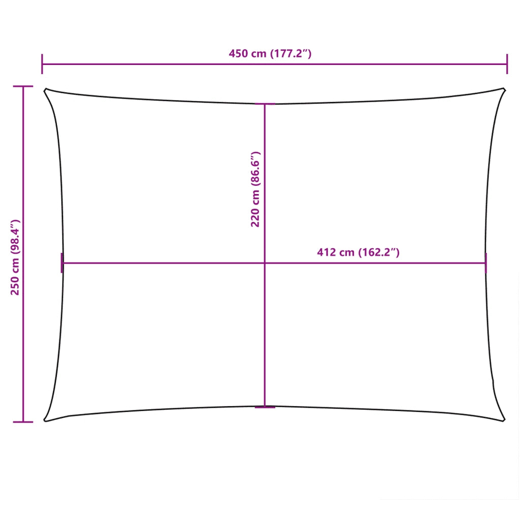 Vela Ombreggiante-Parasole a vela Oxford Rettangolare 2,5x4,5 m Beige
