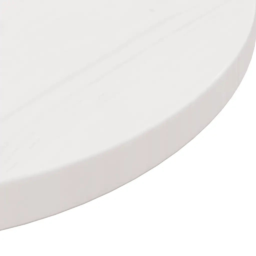 Piano Tavolo Bianco Ø50x2,5 cm in Legno Massello di Pino 813653