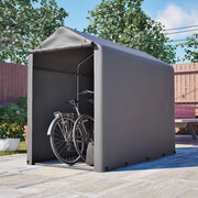 GARAGE PER BICICLETTE 187x100x160 cm Grigio Scuro acciaio zincato