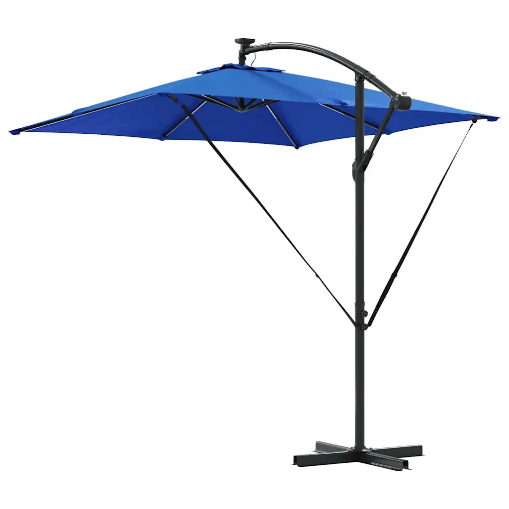 vidaXL Ombrello a bilanciere a forma di banana Blu 249 x 249 x 250 cm