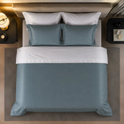 Rosirora, set Completo Letto Piazza e Mezza in Percalle, Grigio Petrolio