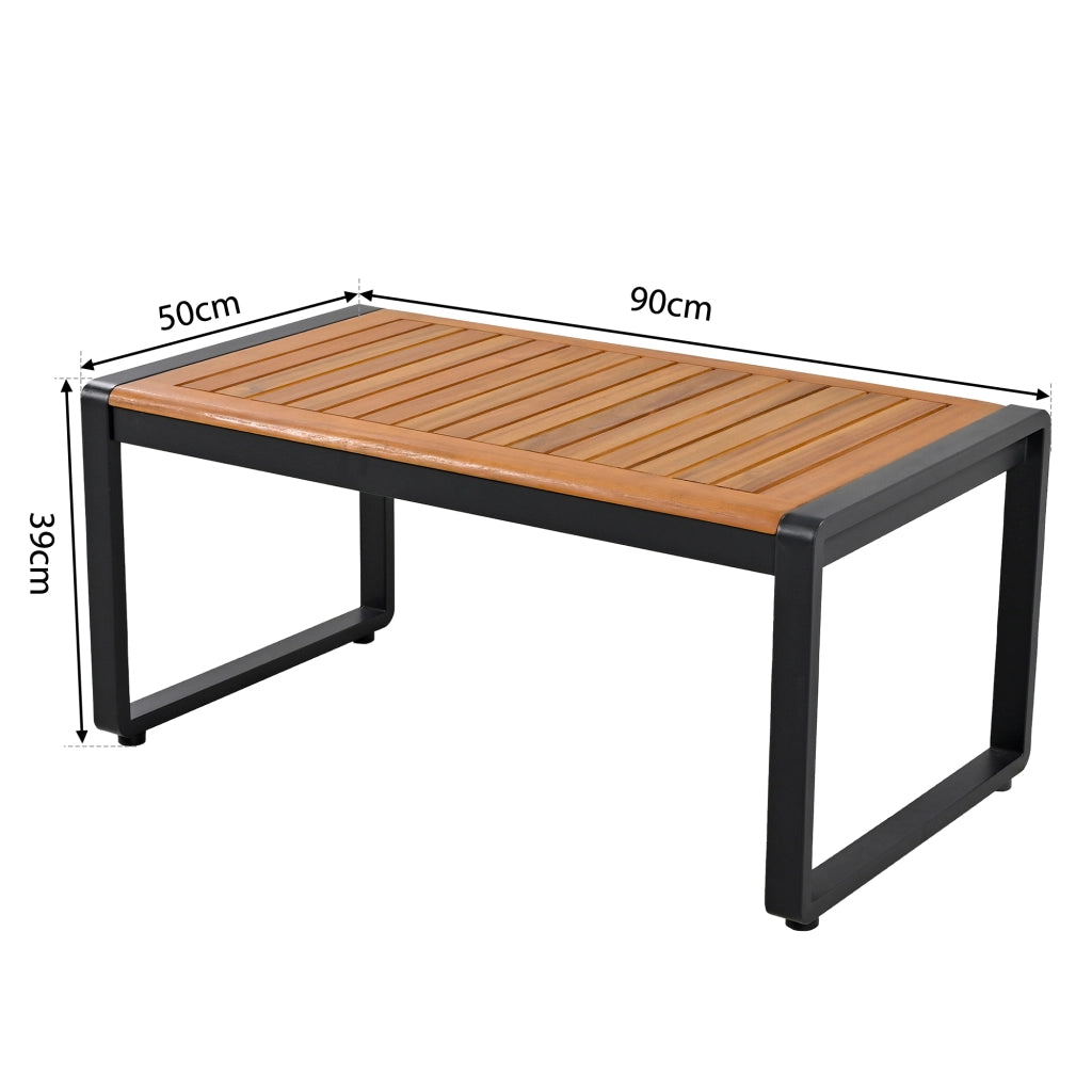 Set salotto giardino 8 pezzi: acciaio zincato; 2 Divanooi 2 posti + 4 poltrone + 2 tavolini; braccioli legno; grigio anticato