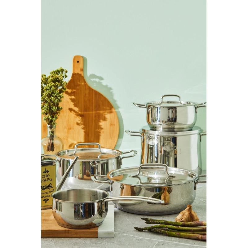 Set di 2 Batteria 9pz Steel Master In Acciaio 18/10