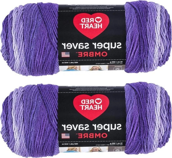 Gonna in Ombre Viola Jumbo 283g 10oz 2-Pack - Acrilico - Medio Worsted - 400 Metri - Maglia Punto