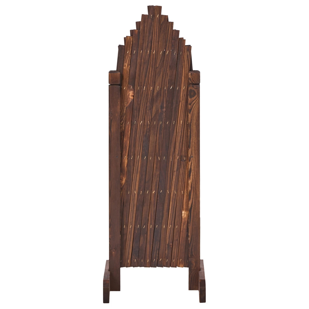 Divisorio da giardino Traliccio in legno di abete marrone scuro Schermo per la privacy 152 x 90 cm Estensibile Pieghevole