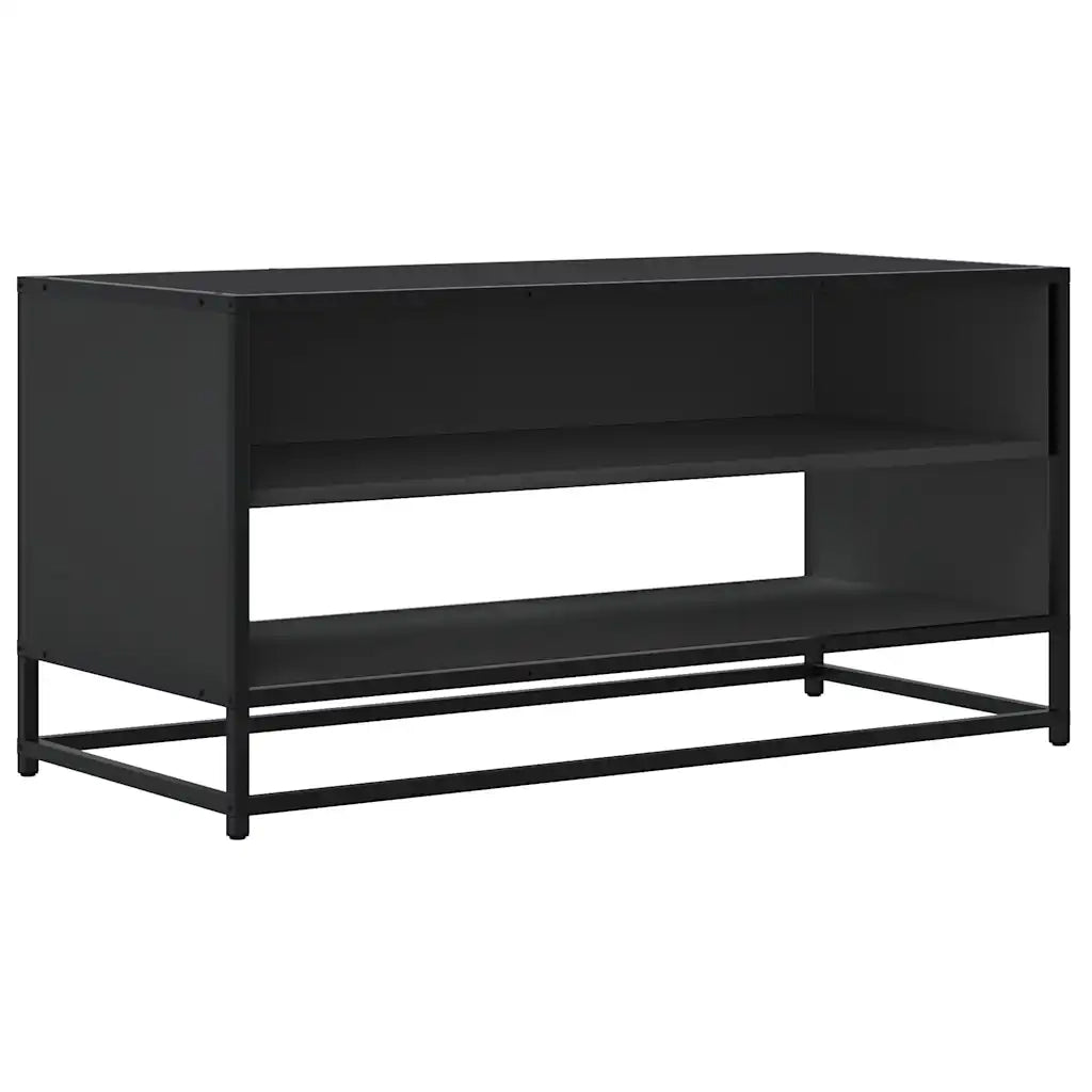 vidaXL Mobile Porta TV Nero 91x40x46 cm in Truciolato e Metallo