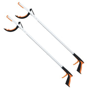 Strumento afferra oggetti 88 cm pinza raccoglitore di rifiuti 2 pz, Strumento afferra oggetti bastone leggero alluminio Argento-Utensili