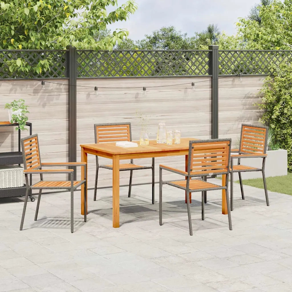 Set da Pranzo per Giardino 5 pcs Grigio 3365536