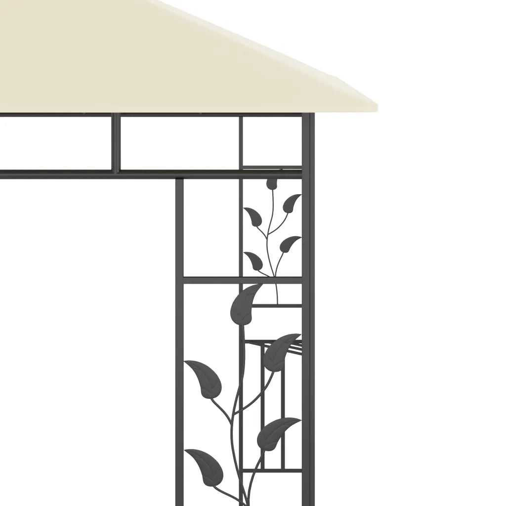 Gazebo con Zanzariera 3x3x2,73 m Crema 180 g/mÂ²