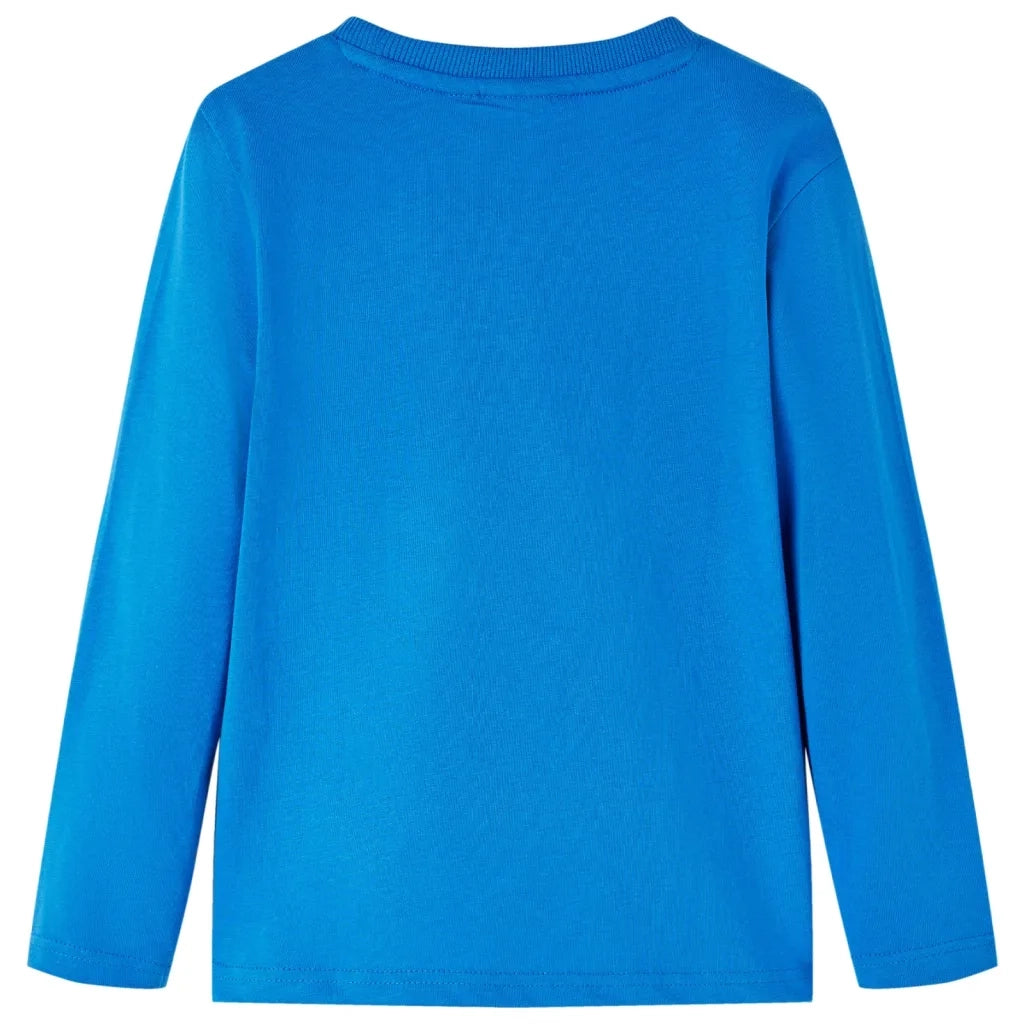 Maglietta per Bambini a Maniche Lunghe Blu Cobalto 128 13007