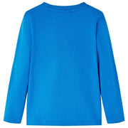 Maglietta per Bambini a Maniche Lunghe Blu Cobalto 128 13007