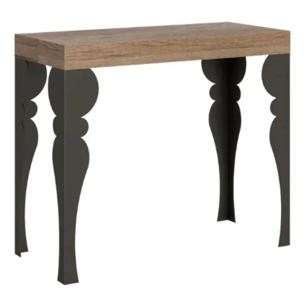 Consolle allungabile 90x40/300 cm Paxon Premium quercia natura gambe antracite