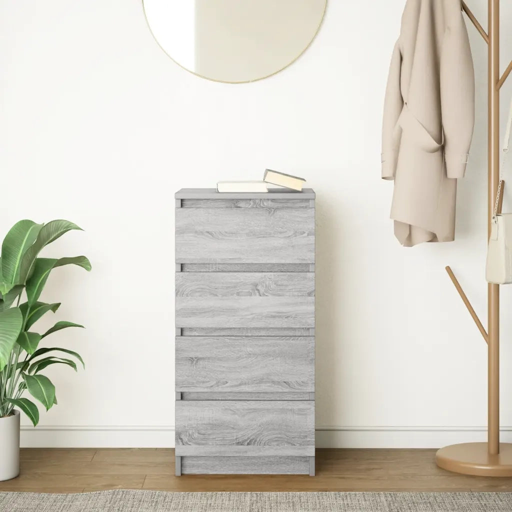 Credenza Grigio Sonoma 37,5x35x76 cm in Legno Multistrato 861756