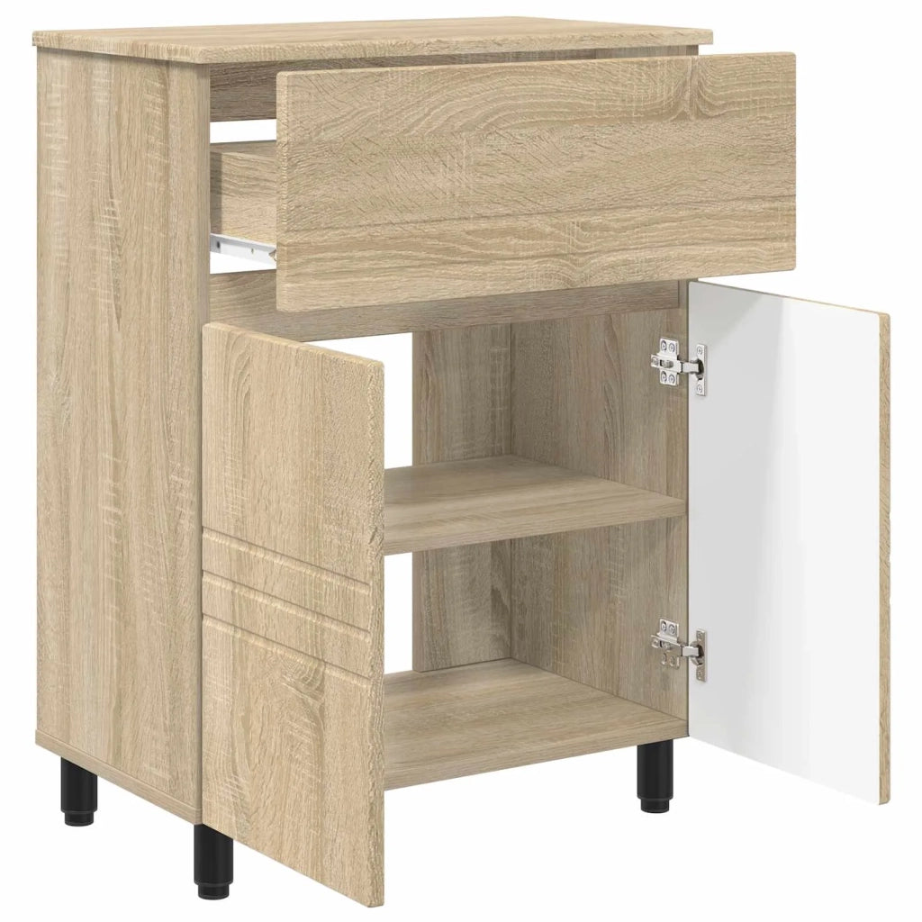 Mobiletto da bagno Rovere Sonoma 60 x 35 x 80 cm