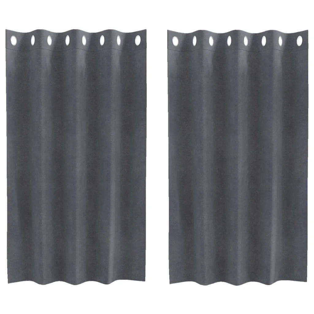 Tende oscuranti 2 pcs Grigio chiaro 140 x 140 cm Velluto 4107283