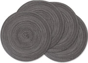 Set di tazze da tavolo in rilievo, insieme di 4 tazze da tavolo lavabili 38 cm nero
