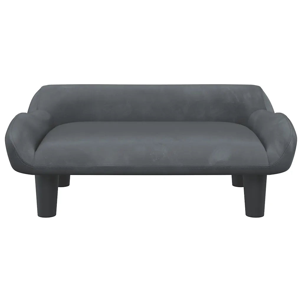 Divano | Divano da soggiorno | Sofa per Bambini Grigio Scuro 70x40x24 cm in Velluto