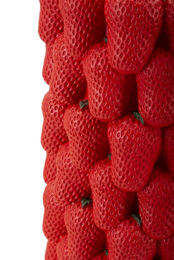 Vaso Strawberry Ø20x32 cm in Resina Rosso