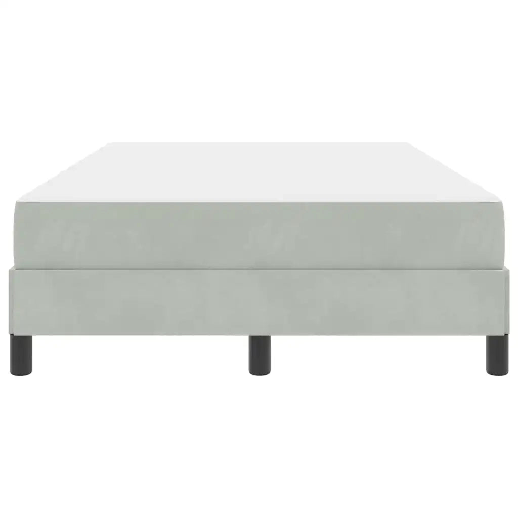 Letto a molle con materasso Grigio chiaro 120 x 220 cm Tessuto