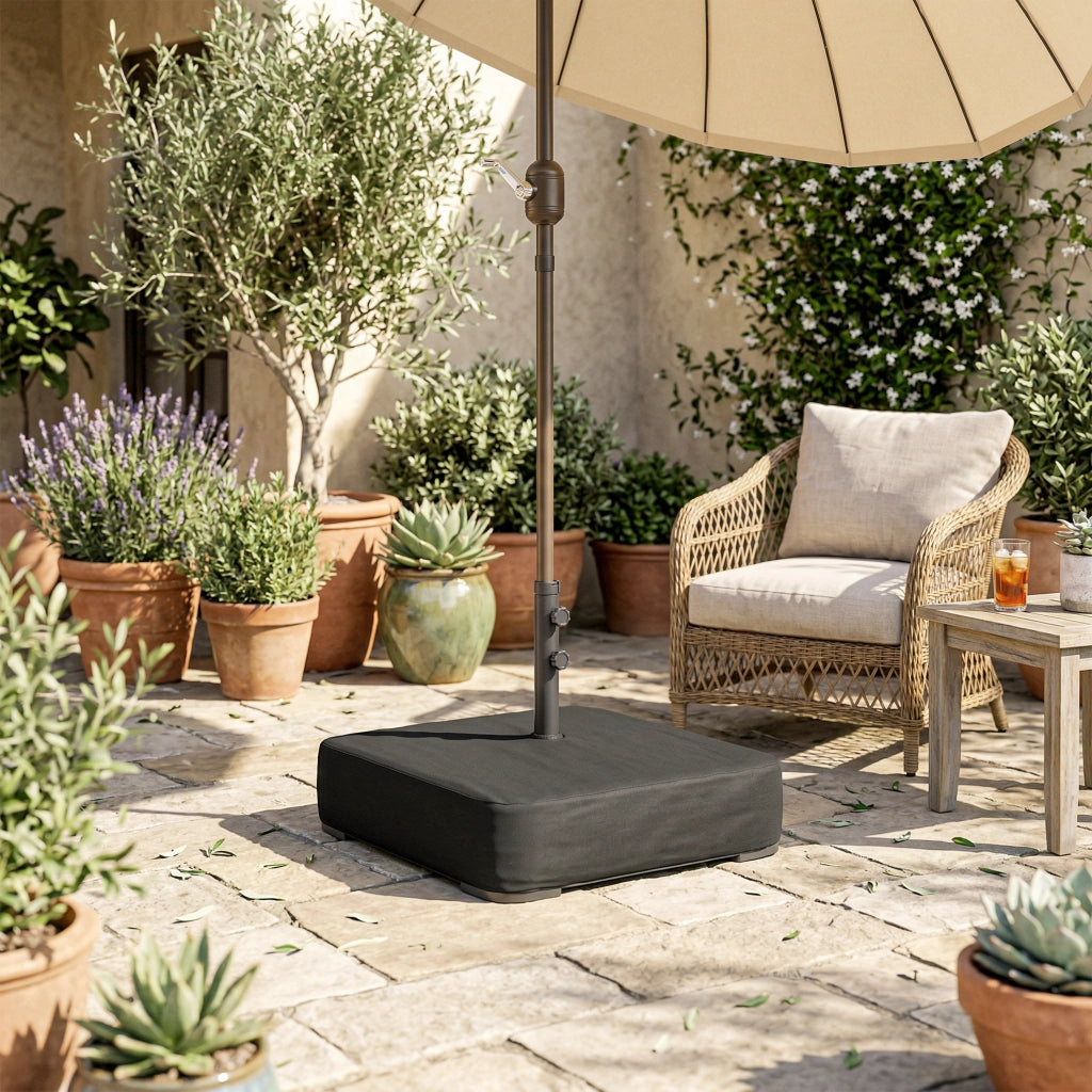 Socle per parasole con copertura ¨C zephmum ¨C 78x78x40 cm nero