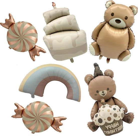 Cake per amore gigante abbraccio - 6 palloni di elio - torta arcobaleno palloncini dolci - riutilizzabile - decorazione di compleanno per bambine bambini - regalo