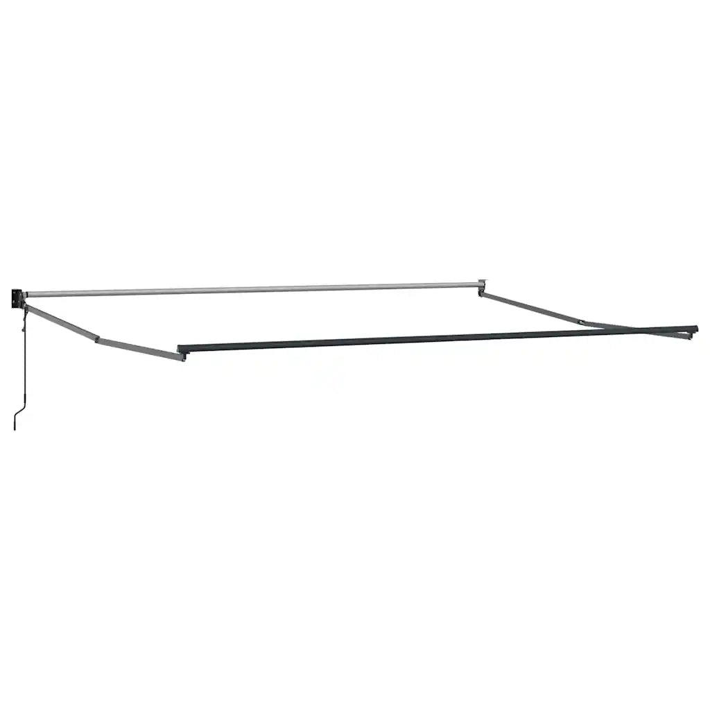 Tenda Retrattile Antracite e Bianca 5x3 m Tessuto e Alluminio