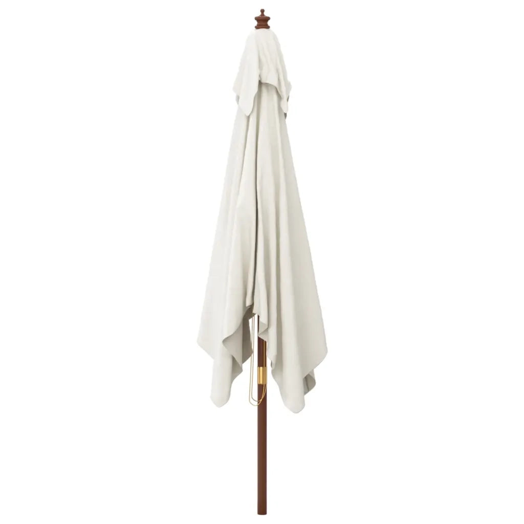 Ombrellone da Giardino con Palo in Legno Sabbia 300x300x273 cm 363191