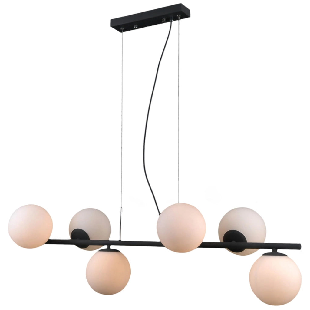 Lampadario Italux Raddi moderno grafite 6xG9 PND-5510-6-BK