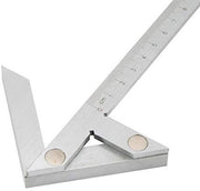 Misuratore angolare preciso - Centreervierkant - Acciaio carbonio - Misura con precisione - Dimensioni 100 x 70 mm - Peso 196 g - Righello