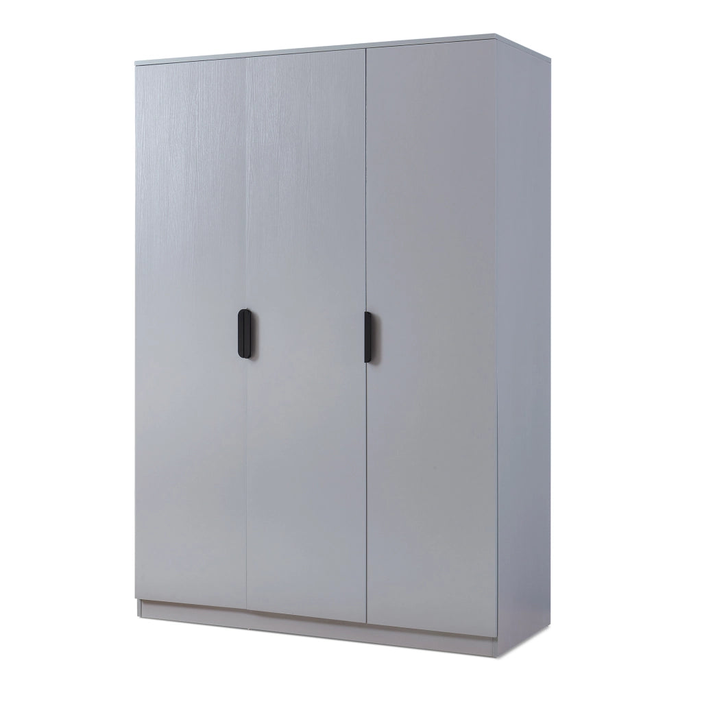 Armadio Guardaroba Eiselfing con 4 Scomparti 176 x 120 x 52 cm Grigio [en.casa]