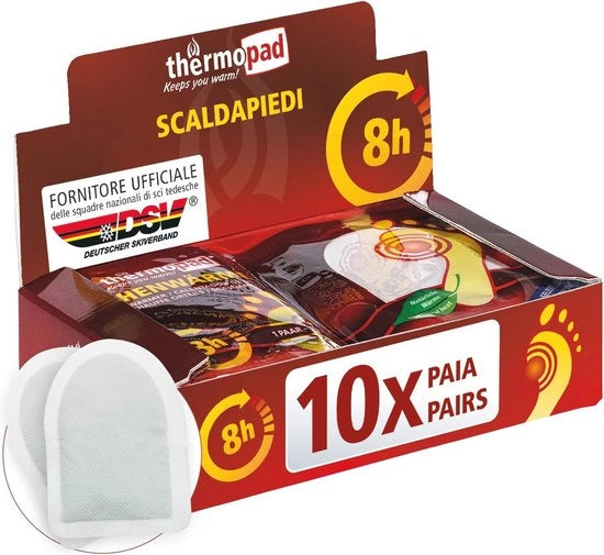 10 Paia di Calzini di Riscaldamento Extra Caldi per 8 Ore di Durata - Utilizzo Diretto, Ideali per Attività All'Aperto