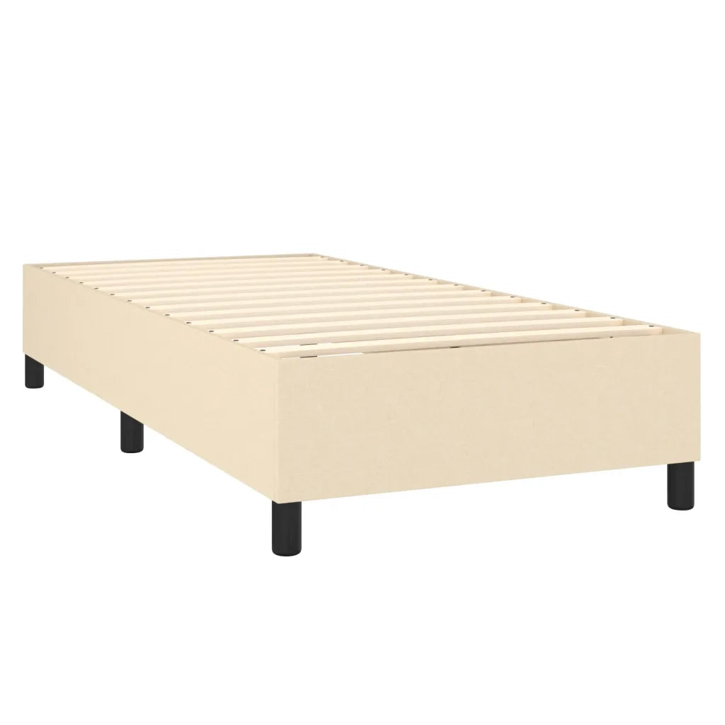 Giroletto a Molle con Materasso Crema 90x190 cm in Tessuto 3131558