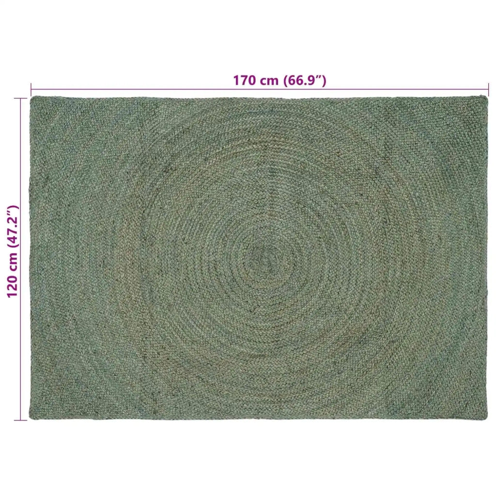 Tappeti per area Verde Oliva 120 x 170 cm Juta