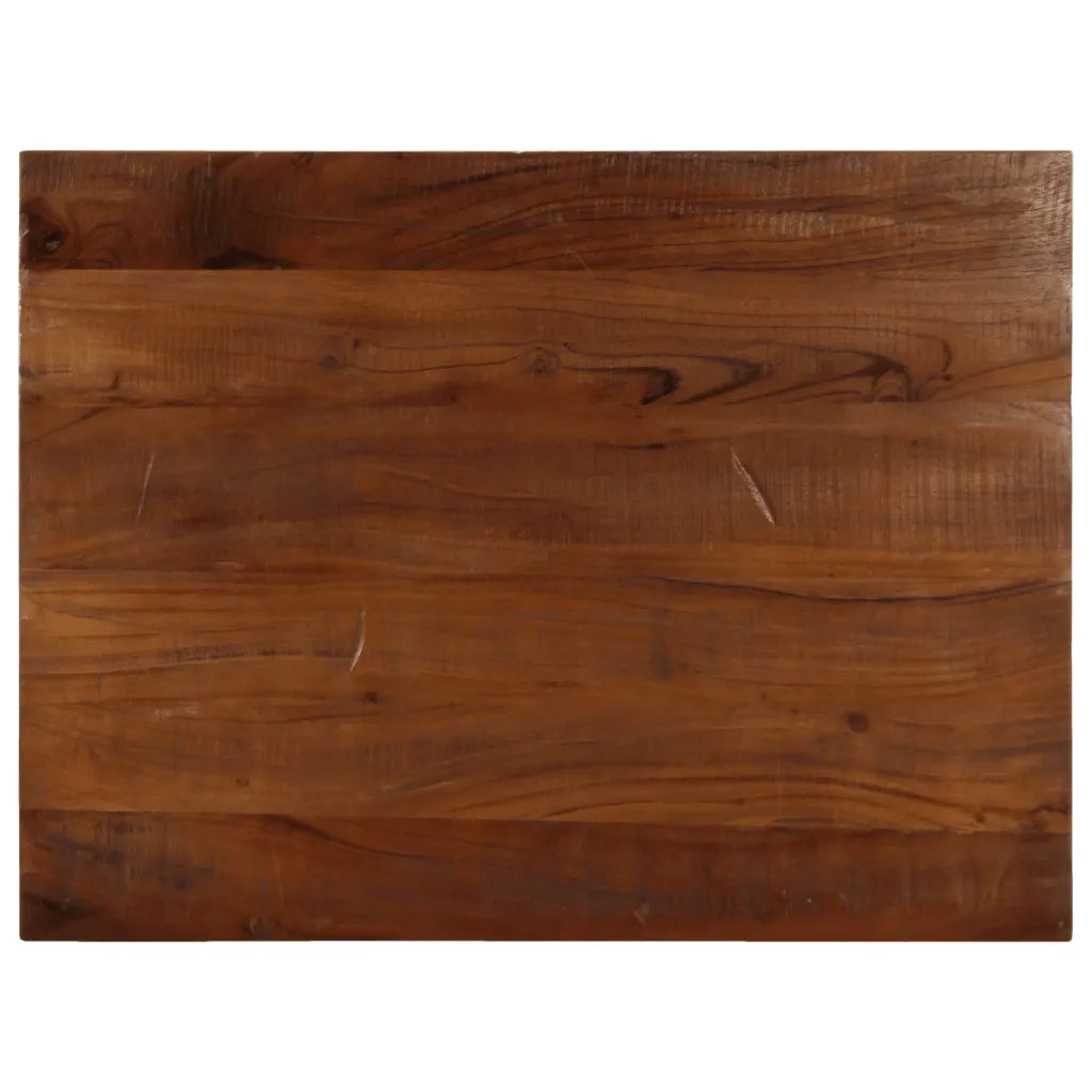 Piano Tavolo 80x70x2,5 cm Rettangolare in Massello di Recupero
