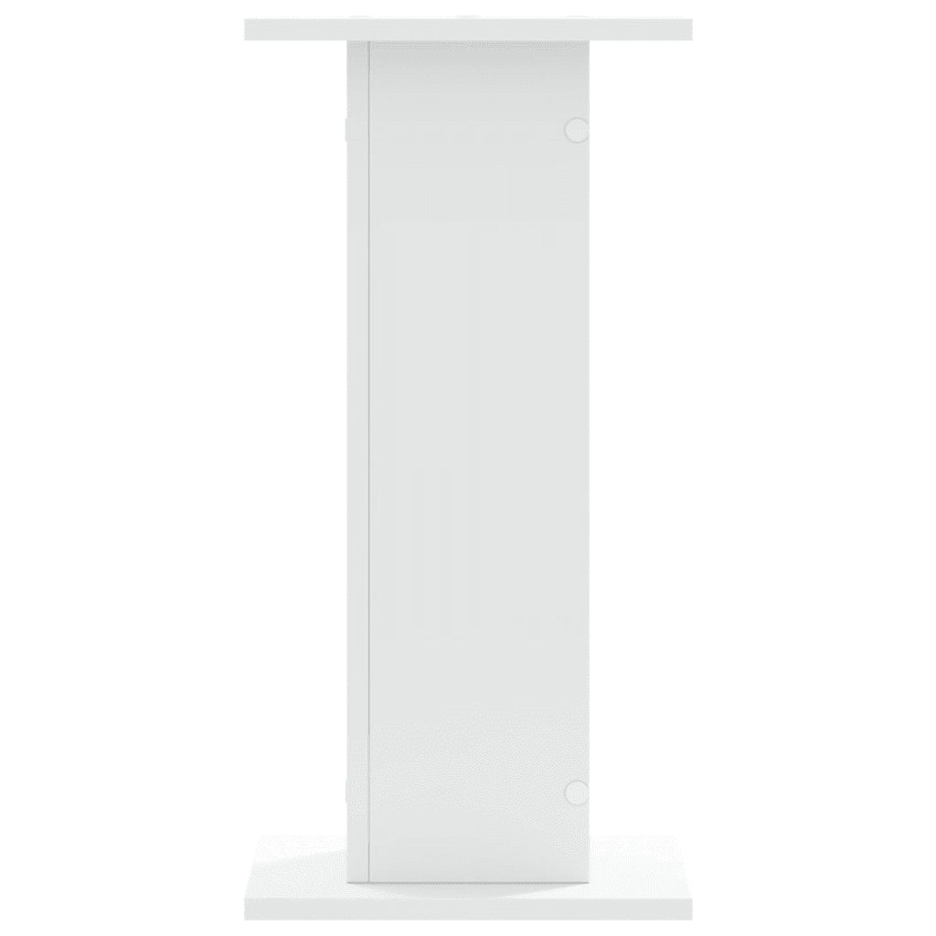 Supporti Altoparlanti 2 pz Bianchi 30x30x40cm Legno Multistrato 852654