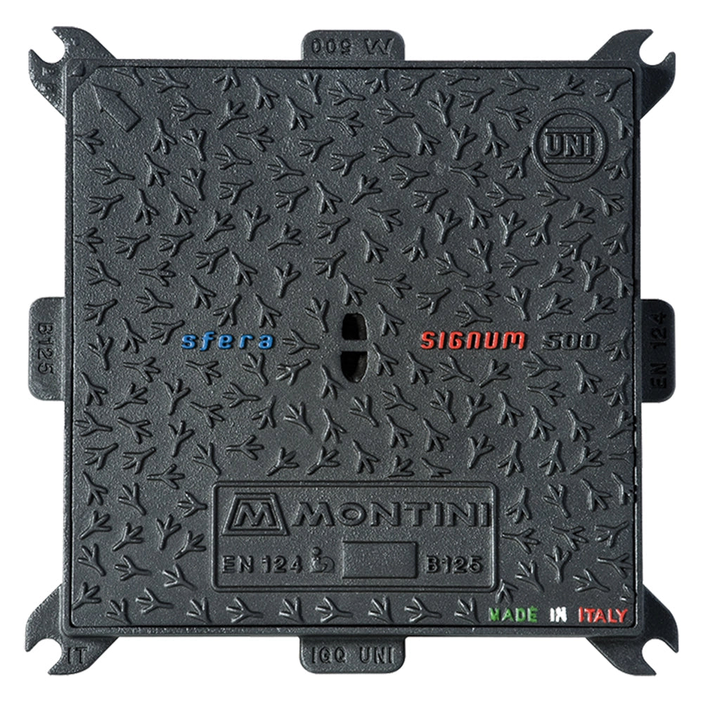 1pz chiusino in ghisa b125 signum - 30 x 30 - kg 7 cod:ferx.1041100nlm.stock