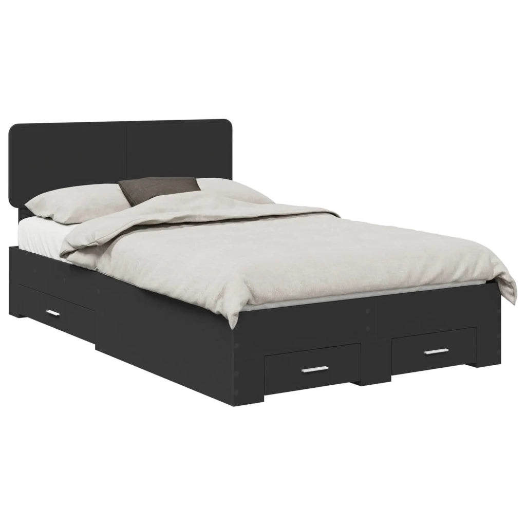 Struttura del letto Nero 135 x 190 cm Legno multistrato 3412383