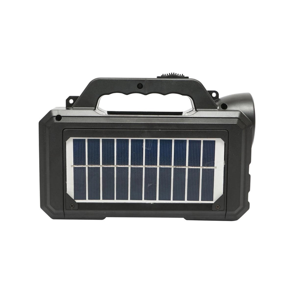 Kit illuminazione portatile a LED con 2 lampadine/proiettore, pannello solare e batteria da 4000 mAh per la pesca in campeggio GD-8077