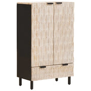 Credenza con Cassetto-Buffet-Armadio da cucina Finitura Bianco Lavato 60 x 33,5 x 100 cm