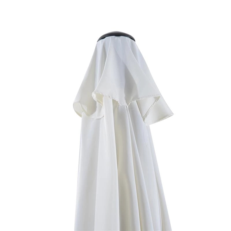 OMBRELLONE SEMICIRCOLARE IMPERMEABILE 269 X 138 X 236 CM BIANCO