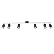 Spot soffitto moderno 6 luci nero GU10 Pure Lume Fjello