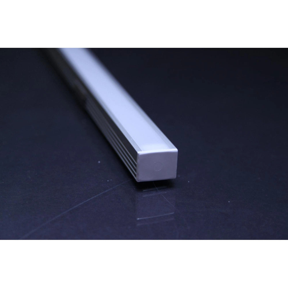 Trade Shop - Profilo Barra 1m Alluminio Per Strip Led Cc-32 Con Coperchio Opaco O Trasparente -