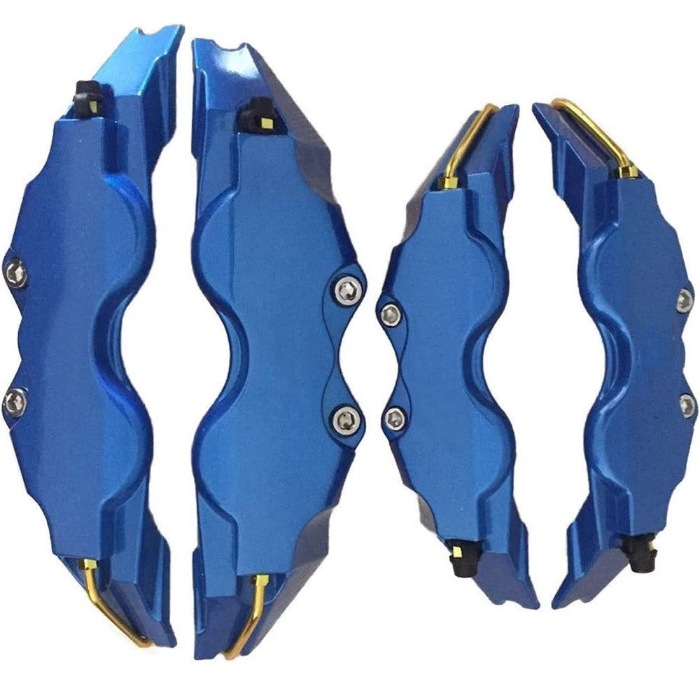 Trade Shop - 2 Copri Pinza Per Disco Freno Copertura Auto Color Blu Abs Protezione Universale -
